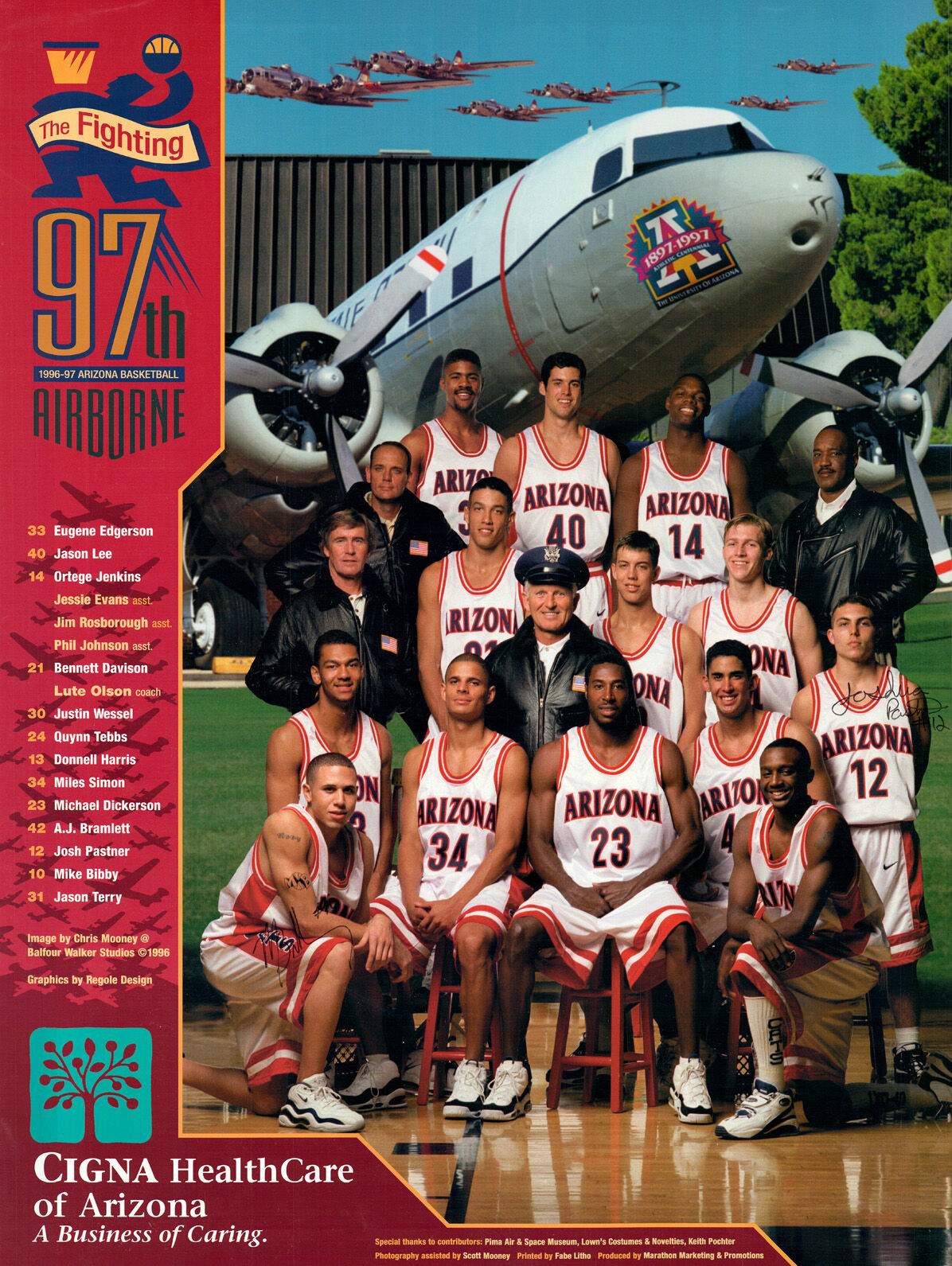 Arizona basketball poster 1996-97